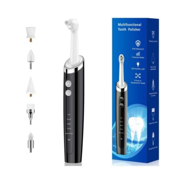 One time used - Pelzzle Rechargeable Tooth Polisher Kit for Daily Cleaning, - Picture 1 of 5